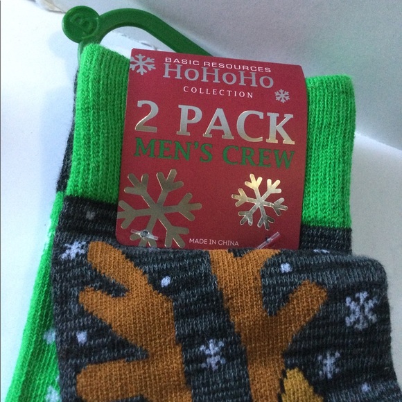 NWT mens crew socks Two packs of 2 (4 prs) holiday - Picture 6 of 10
